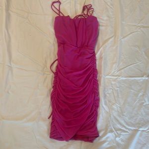 Hot pink, Lucy in the sky mini dress